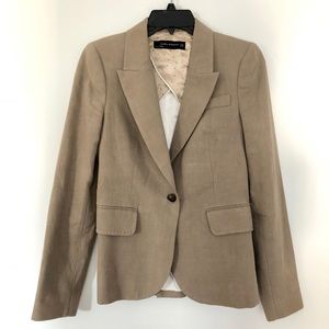 Zara Woman Blazer Jacket Elbow Patches XS